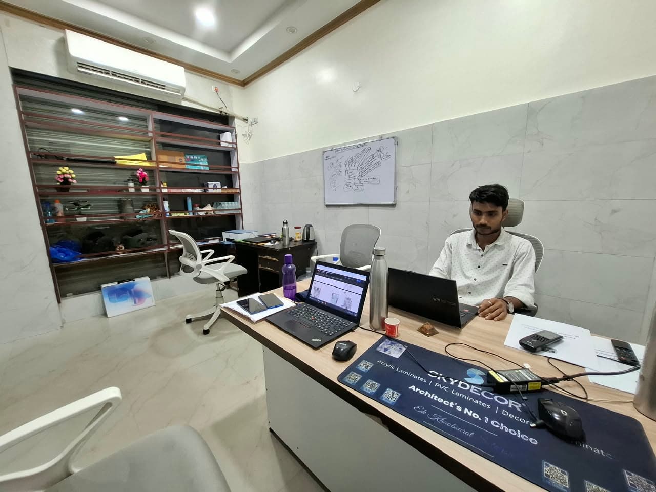 Lead property advisor at the central consultation desk in the Newtown advisory suite