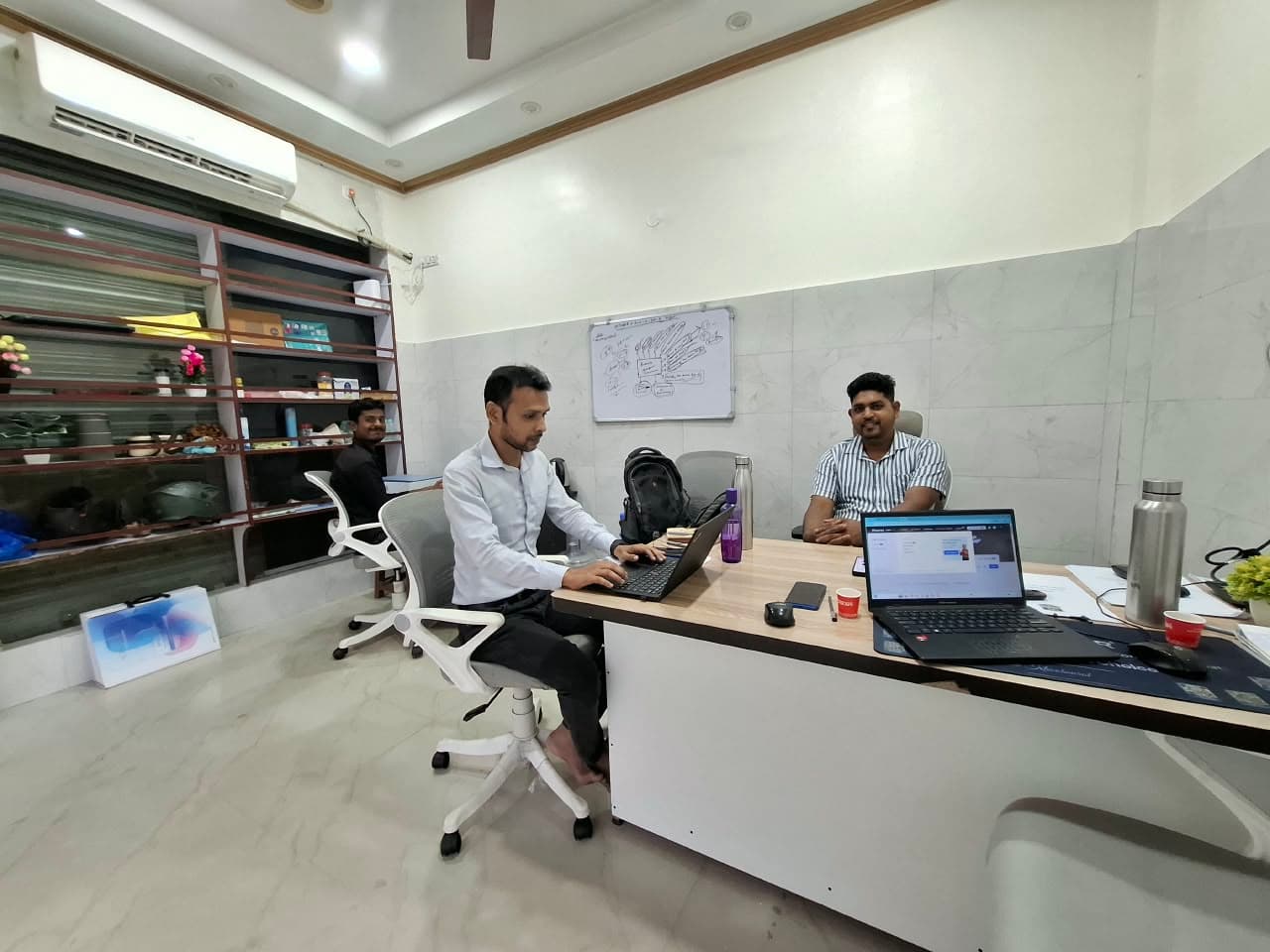 Client consultation chamber and executive advisory desk at Sky-High Properties Newtown